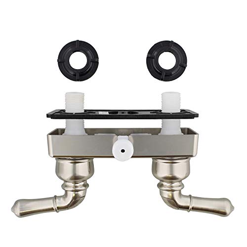 Empire Faucets Rv Shower Valve Kit - 4 Inch Shower Diverter And Vacuum Breaker Unit Nickel Shower Valve Teapot Handles #TOP2