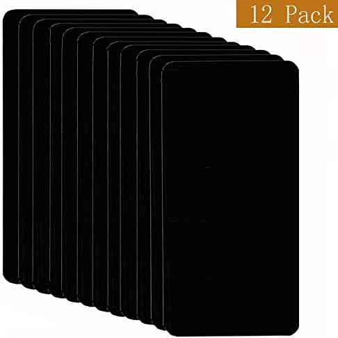 Leather Repair Patch, First-aid Leather & Vinyl Adhesive Repair Patch for Sofas Car Seats, Handbags Jackets, Plain 5-inch by 9-inch,Black,12 Pack