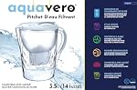 14-Cup Water Filtration Pitcher, Everest White with Change Filter Indicator, Reduces Chlorine Taste and Odour from Tap Water, Holds 3.5L Water (M100360.1F)