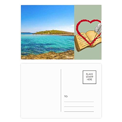 Bestchong Ocean Water Island Science Nature Lot de 20 cartes postales de remerciement sur les côtés