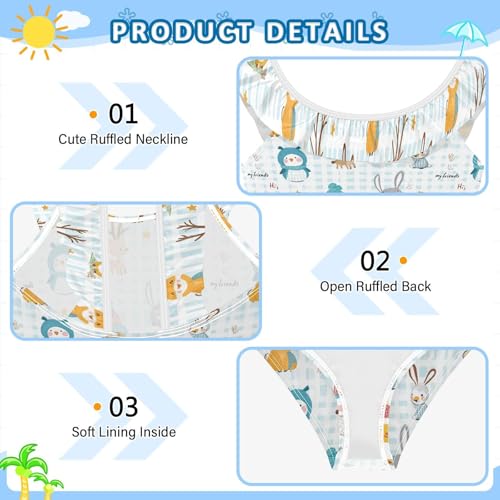 Traje de baño para niñas Yoogain con volantes de playa 5