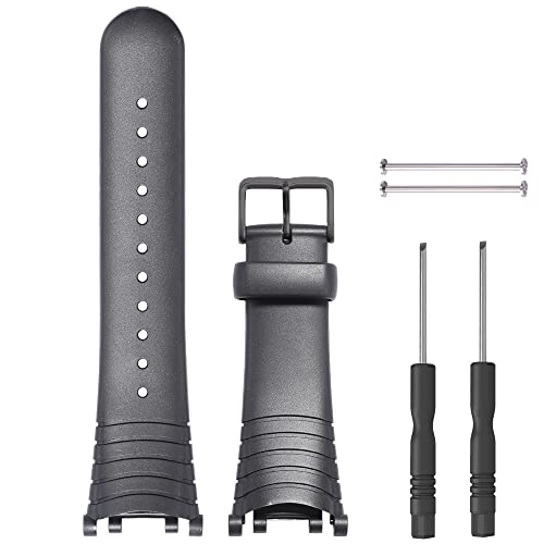 WRISTARMOR Herren-Gummiarmband, Ersatz für SUUNTO Vector, Outdoor-Sport, wasserdicht, Smart-Armband, Kunstharz, schwarze Schnalle Cover