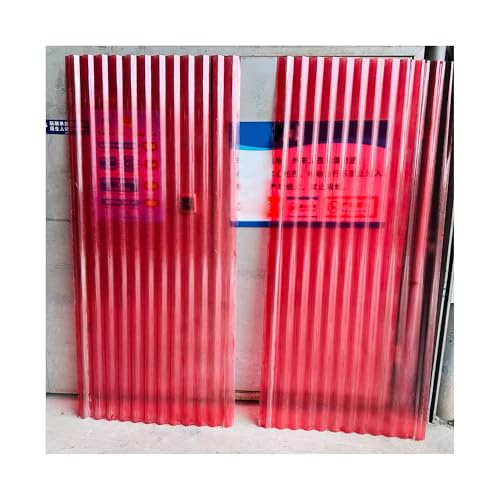 SRDCAIM Plaque Polycarbonate Lot de 6 Panneaux de toiture en Polycarbonate ondulé pour Serre, Polycarbonate pour Serre Jardin Panneaux isolants pour extérieur, patios, cloisons(Rosso)