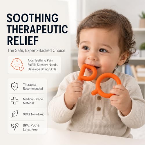 Image of Chewy Tubes P & Q Oral Motor Chew Tool, Latex-Free, Teething & Sensory | Safe & Non-Toxic: Made from durable, latex-free material designed for extended chewing without breaking down or splintering.