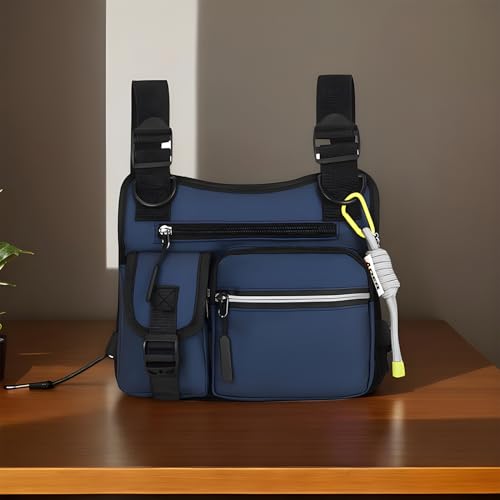 Chaleco para correr azul con corte 3D ideal para senderismo y escalada 2