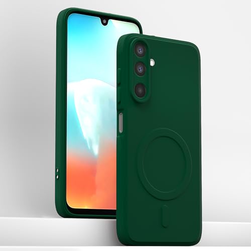 Image of Pikkme Back Cover for Samsung Galaxy M17 5G / A17 5G / F17 5G Soft Matte Silicone Mag-Safe Design (Mag-Safe Not Support) Camera Protection | Slim Fit Bumper Cover (Green)