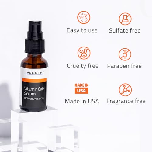 YEOUTH Vitamin C Face Serum with Hyaluronic Acid, Hydrating Vitamin C Serum for Face, Targets the Appearance of Dull Spots 1oz - Thumbnail 7