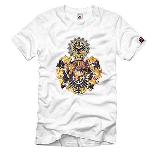 T-shirt armoiries Autriche Schlésie #2244 blanc avec finitions haut de gamme