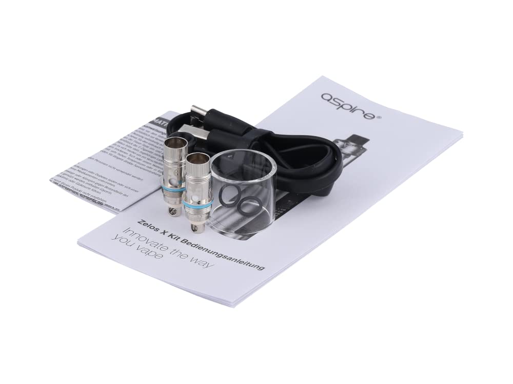 Aspire Zelos X E Zigarette | bis 80 Watt Ausgangsleistung | Verschiedene Dampfmodi | 3 ml Tankvolumen | Zwei Verdampferköpfe enthalten | Farbe: Gunmetal