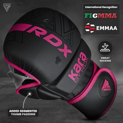 image for RDX MMA Gloves Sparring Grappling, Hybrid Open Palm Martial Arts Mitts