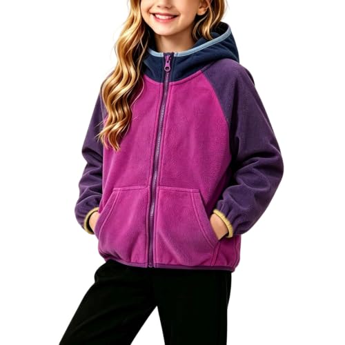 Girls Fleece Hoodie Jacket Full Zip Coat with Pockets Winter Warm Outerwear - image 1