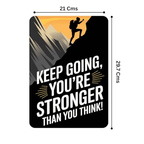 Image of Zesta Bathroom Decor Items Washroom Decor Tin Sign | Aesthetic Posters Wall Poster for Bedroom | Magnetic Cafe Decoration Items / Restaurant Decorations Items | Quirky Home Decor Bar Accent (Motivational (2))