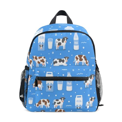 Kids Backpack Cow With Milk Preschool Bag for Toddler Boy Girls Schoolbag