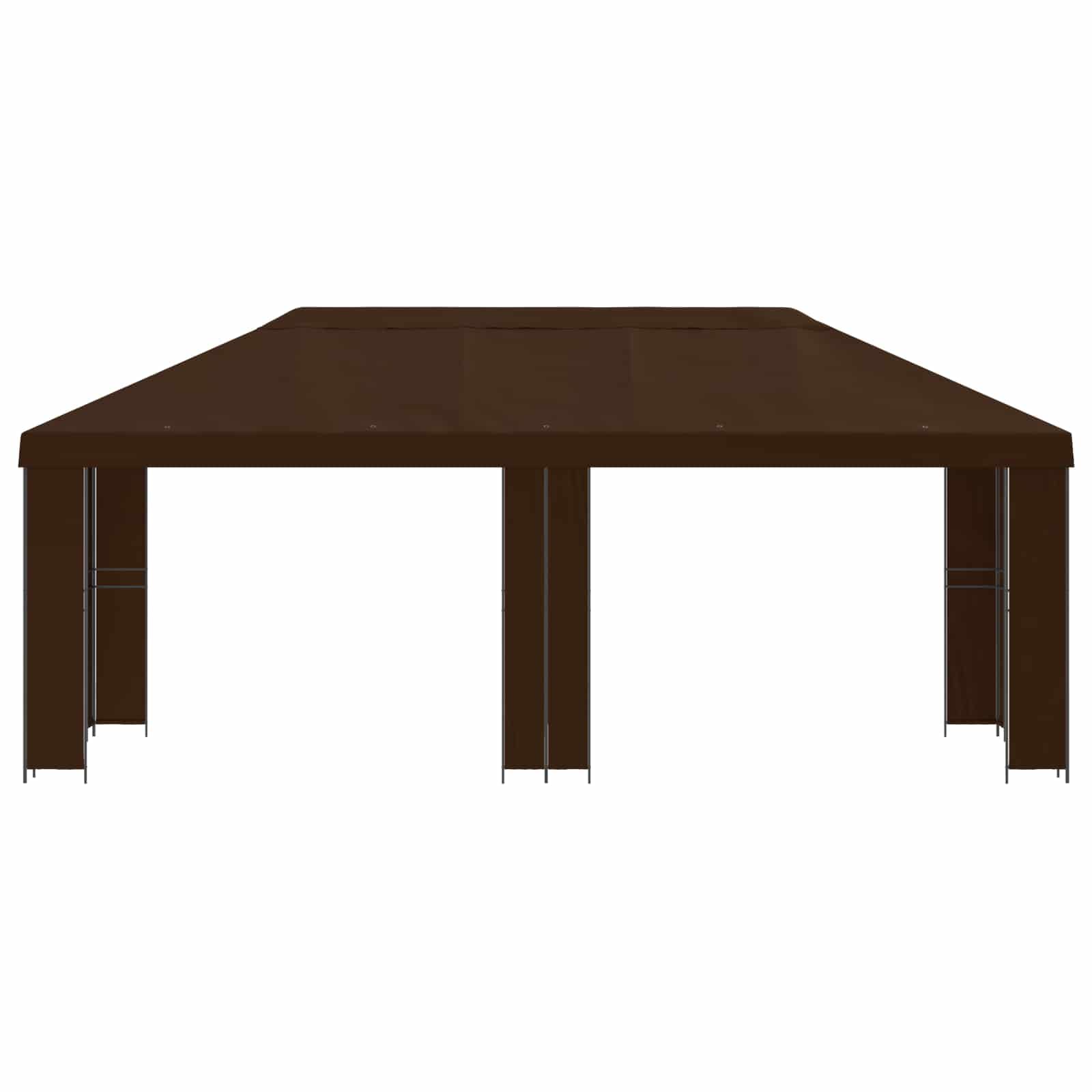 Pawilon ogrodowy, 6 x 3 m, brązowy, z poliestru i stali, 190 GSM