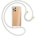 Produktbild mtb more energy® Handykette kompatibel mit Oppo Find X3 Pro (6.7'') - Broken White/Gold - Smartphone Hülle zum Umhängen - Anti Shock Full TPU Case