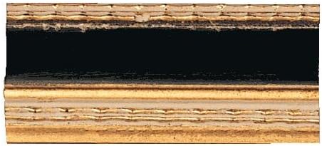 Picture Frame Moulding (Wood) 100ft Bundle - Traditional Gold Finish - 1" Width - 1/2" Rabbet Depth