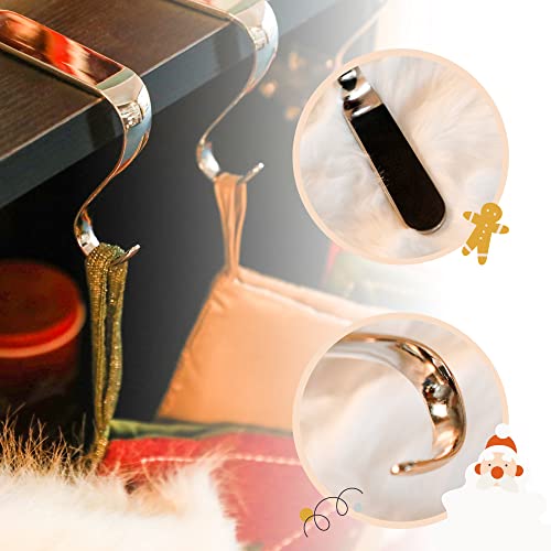 Doyolla Christmas Stocking Holders Xmas Fireplace Hanger Hooks Holiday Mantel Garland Clips Metal Grips Set Of 4 (Silver) #TOP3