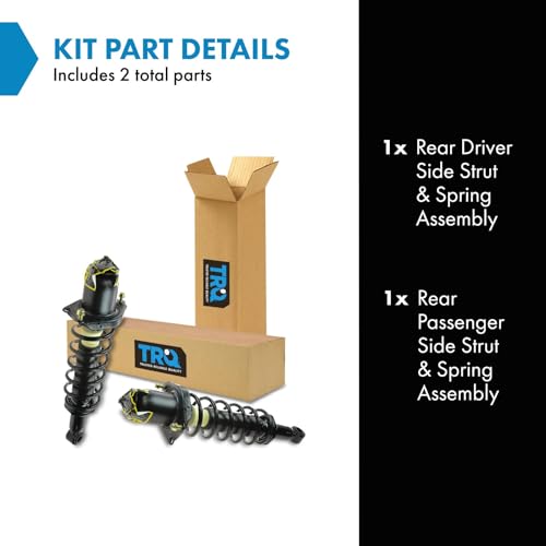 Image of TRQ Rear Driver and Passenger Side Strut and Spring Assembly Set Loaded | For 04-09 Toyota Prius