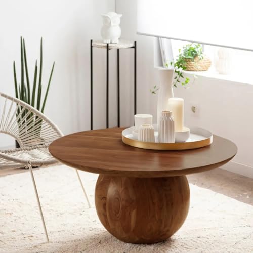 Image of The Attic Pinto Coffee Table, Coffee Table for Living Room, Solid Wood Centre Table, Honey Matte Finish