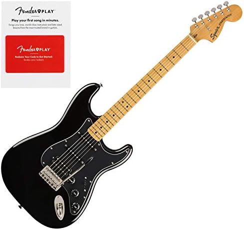 Squier 0374023506 Classic Vibe 70s Stratocaster HSS, Maple Fingerboard, Black w/