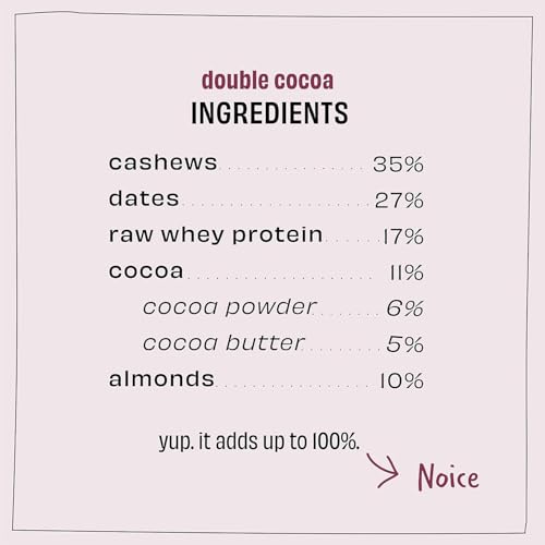 Image of The Whole Truth - Protein Bars | Double Cocoa | Pack of 12 x 52g each | No Preservatives | No Artificial Sweeteners | No Gluten or Soy | All Natural Ingredients