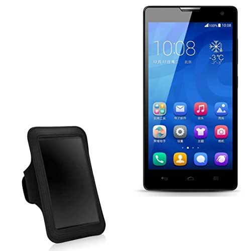BoxWave Case Compatible with Honor 3C - Sports Armband, Adjustable Armband for Workout and Running for Honor 3C - Jet Black