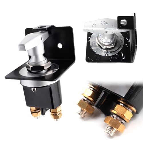 500A Battery Disconnect Switch, 12V-36V Battery Cut Off Switch Kill Switch with Lock-Out Plate, Replaces 20247 for Car, Truck, RV, Boat, Marine (Negative Terminal)