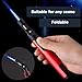 Butane Torch Lighter, Windproof, Reusable, Flame Adjustable, Flexible Nozzle, Visual Window, Suitable for Candles, Cooking(Pink)