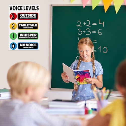 Adhesivo de nivel de voz para aula y gráfico de comportamiento infantil 4