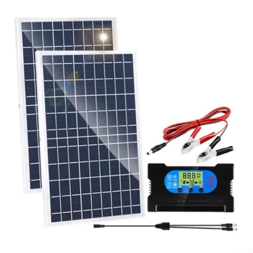 HEBEOT Dual Chip 10W Solar Panel Charger Kit with Controller