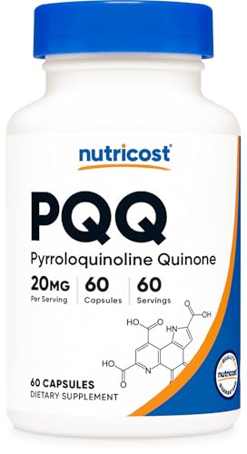 Nutricost PQQ (Pyrroloquinoline Quinone) 20mg 60 Capsules