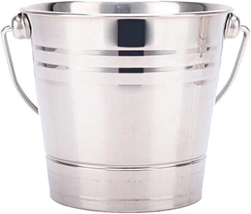 Miniatura 3 de misppro Champán - Cubo de hielo de acero inoxidable - Enfriador - 4 tamaños - Plata, 2.5L