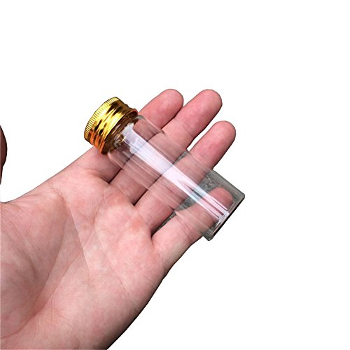 Bocaux en verre 40 ml haut de gamme et bouchons en aluminium doré pour compositions délicates
