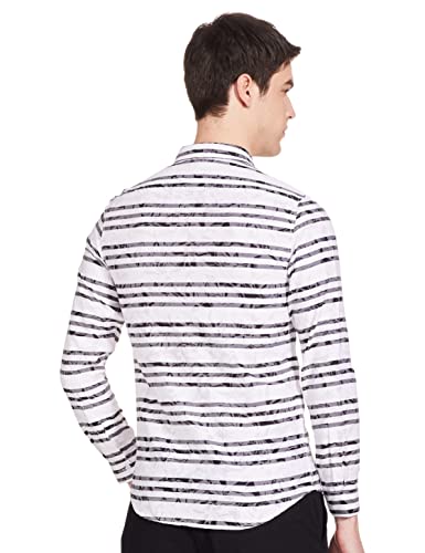 Image of Spykar Men's Striped Slim Fit Shirt