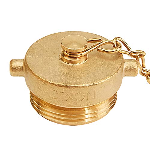 Dixon FP150F 1 1/2" NST Male Plug with Chain, 1.5" ID, Cast Brass