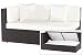 Produktbild OUTFLEXX 2-Sitzer Ecksofa, braun, Polyrattan, 145x85x70cm, Armlehne re, inkl. Kissen, wasserfeste Kissenbox