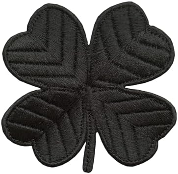Irish 4 Leaf Clover Patch - Funny Die Cut Embroidered Emblem Applique Meme Morale Patch with Hook and Loop Fastener for Tactical Backpacks Jeans Hats Jackets Clothing Bags Military Gear Repair - Black image 3