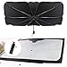 Jooheli Parasol Coche Delantero, Sombrilla Paraguas del Coche, Visera Sol Paraguas con Bolsa de Almacenamiento, Plegable Parasol Coche Delantero para SUV/Automóviles/Camionetas (65cm x 120cm)