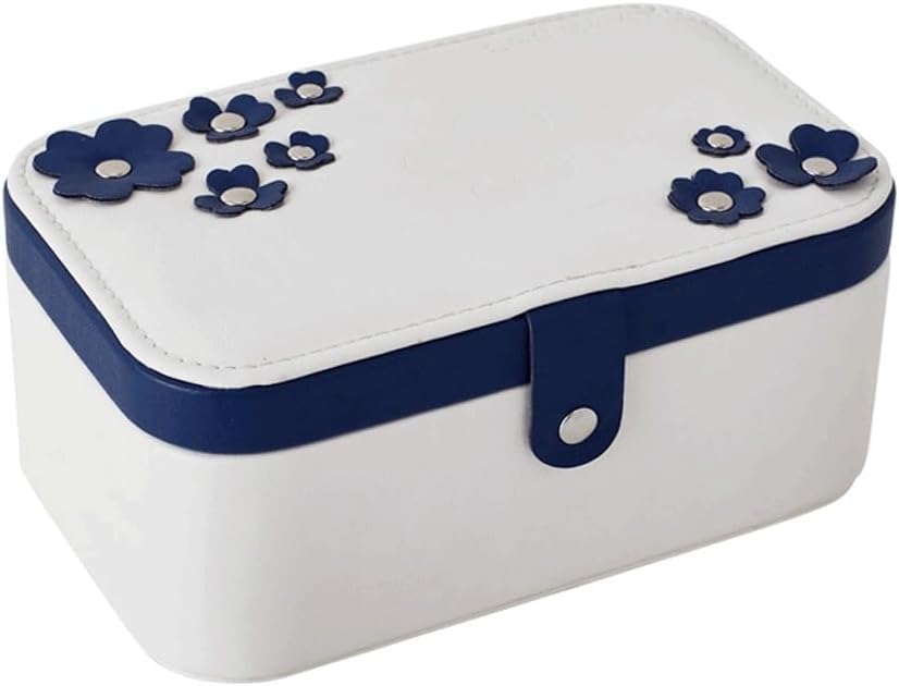 Multifunctional Protection Jewelry Storage Box Earrings Necklace Organizer Container For Trinket(E)
