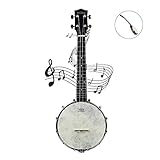 [Sorgfältige Paarung]: Die Banjo-Ukulele für 23-Zoll-Konzerte hat einen einzigartigen breiten Ton, der für die meisten Spieler leicht zu beherrschen ist. Carbon-Saiten sind stärker, stabiler und klingen besser, offene Knöpfe, präziser Biss, weiches Gefühl, einfach einzustellen, ohne dass der Klang ausgeht
