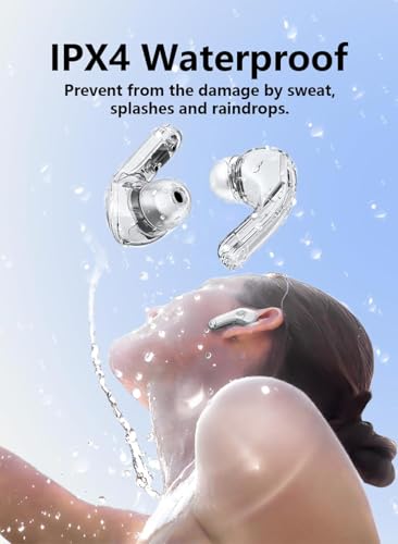 Image of AVASHYAA TECH Ultrapodspro In Earbuds, Gaming Earbuds With RGB LED Gaming Design. 30 Hours Playtime, Bluetooth 5.3 + ENC Clarity, 13Mm HD BASS Drivers, IPX7 Sweat-Proof,Built-In Mic For Android & Ios (White)
