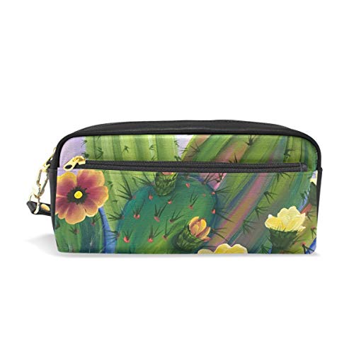 Eslifey Kaktus-Etui für Damen, Make-up, PU-Leder, Kosmetiktasche, für Kinder, Schule, tragbar, Stifthalter Eslifey Kaktus-Etui für Damen, Make-up, PU-Leder, Kosmetiktasche, für Kinder, Schule, tragbar, Stifthalter