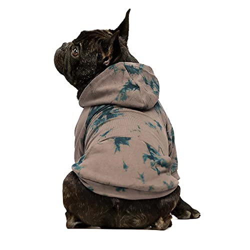 Fitwarm Tie Dye Dog Hoodie Puppy Sweatshirt Pocket Doggie Winter Clothes Sweatshirt Pet Hooded Coat Cat Jackets Apparel Medium #TOP1