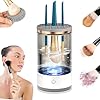 Electric Makeup Brush Cleaner – Makeup Brush Cleaner Machine with Brush Clean Mat, Quick Efficient Machine for Deep Cleaning All Types of Brushes Set for Makeup Lovers & Professionals (Black)
