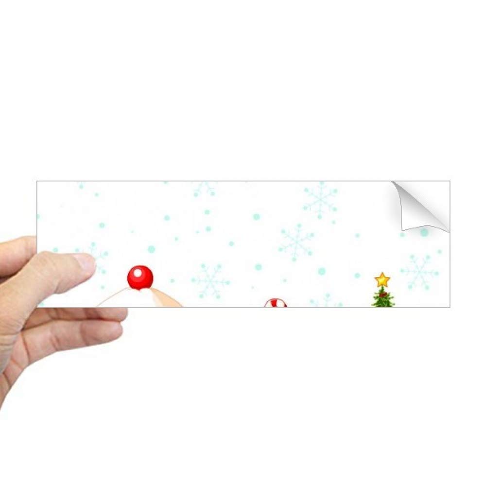 Sticker rectangulaire pour fenêtre train de bonbons Noël décoration sans résidu
