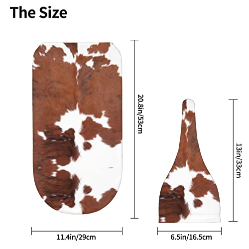 Jarverce Cow Print Baby Stuff Highland Cow Swaddle Blanket With Hat Set Swaddles Up Cowhide Print Receiving Blanket Sleep Sacks For Baby Infant Boys Girls Shower #TOP1