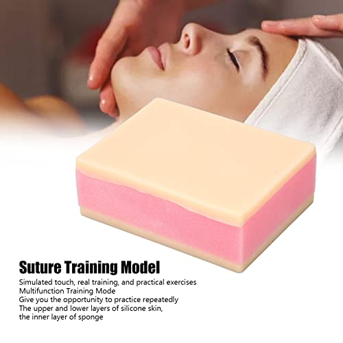 Image of Dioche Suture Training Model 2-Layer Silicone Surgical Injection Practice Pad, Multifunctional Suturing Practice Pad, Portable Surgical Teaching Tool
