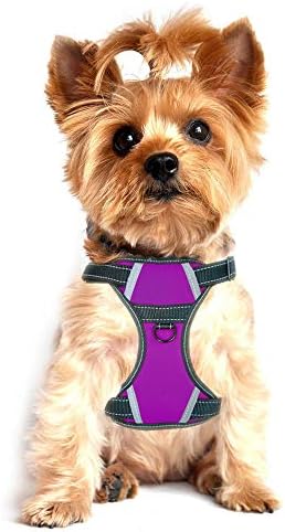 LMOBXEVL Service Dog Harness,No-Pull Dog Harness with Handle Adjustable Reflective Pet Dog in Training Vest Harness,Easy Control for Small Medium Large Breed Outdoor Walking Hiking