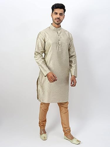 Image of Silk Blend Men's Kurta Pyjama Set /Kurta Pajama for Men