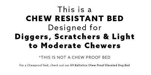 K9 Ballistics Round Dog Bed Small Nearly Indestructible & Chew Resistant, Water Resistant Washable Tough Nesting Pillow For Chewing Puppy - For Small Dogs 24", Black #TOP4